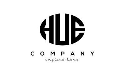 HUE three Letters creative circle logo design