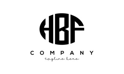 HBF three Letters creative circle logo design