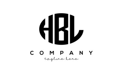 HBL three Letters creative circle logo design