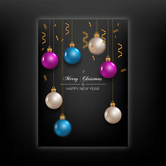 Christmas Card With Christmas Ball