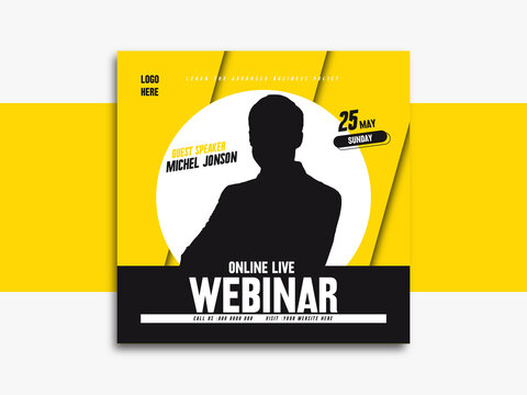 Corporate live webinar and instagram post banner template Design