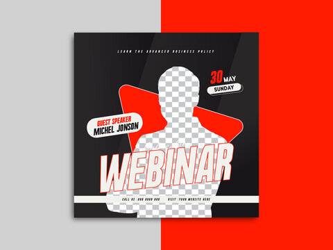 instrgram Webinar banner invitation template Design