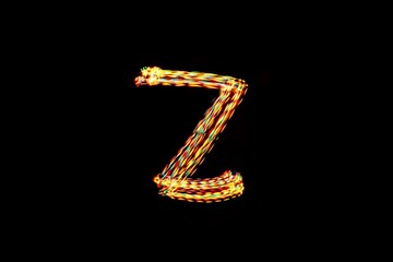 Obraz premium Letter Z. Light painting alphabet.