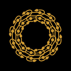 simple ornament, decoration element for all media, circle rope and point circle elements, cool and attractive