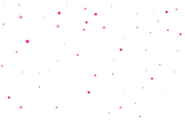 Red Stars Background. Coral Confetti Isolated. Salmon Falling Holiday. Celebration Sky. Rose Glitter Card. Sparkling Card. Texture Wallpaper. Universe Poster.