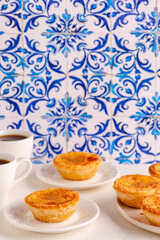 Egg tart, traditional Portuguese dessert