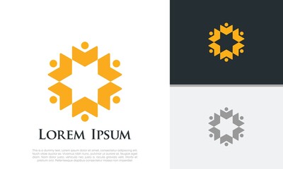 Abstract round garden plant natural line symbol. Green branch with leaves business sign.