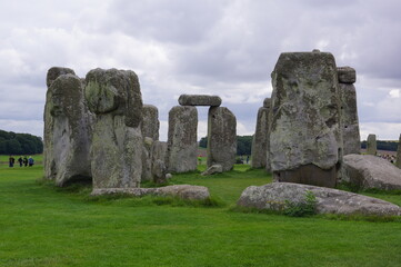 Obraz na płótnie Canvas Amesbury, Wiltshire (UK): the circle of vertical stones of Stonehenge