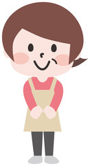 二頭身_家事をするシニア女性