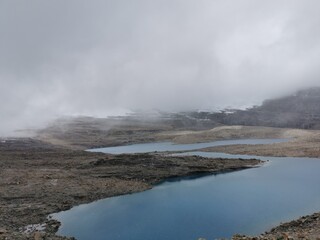 geyser in lake