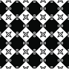 floral seamless pattern background.Geometric ornament for wallpapers and backgrounds. Black and white pattern.