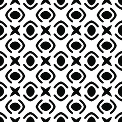 floral seamless pattern background.Geometric ornament for wallpapers and backgrounds. Black and white pattern.