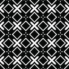 floral seamless pattern background.Geometric ornament for wallpapers and backgrounds. Black and white pattern.