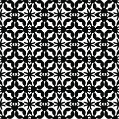  floral seamless pattern background.Geometric ornament for wallpapers and backgrounds. Black and white pattern.