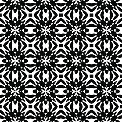  floral seamless pattern background.Geometric ornament for wallpapers and backgrounds. Black and white pattern.