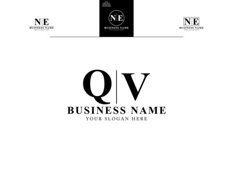 Letter QV Logo, Monogram qv logo icon vector with Abstract Q&V simple logo design for all kind of use