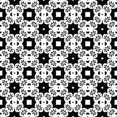 floral seamless pattern background.Geometric ornament for wallpapers and backgrounds. Black and white pattern.