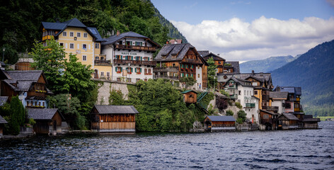 Fototapeta na wymiar Famous village of Hallstatt in Austria - a world heritage site - travel photography