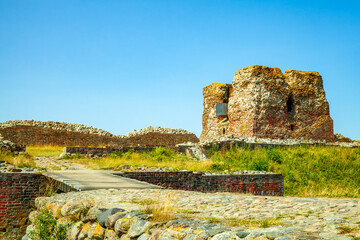 Schlossruine, Kalø, Mols Bjerge Kalo, Knebel, Jütland, Dänemark 