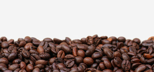 coffee beans isolated on white background.
