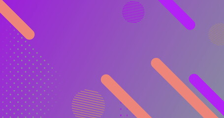 Multiple geometric shapes and circles moving