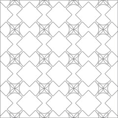 Fototapeta premium Vector pattern with symmetrical elements . Repeating geometric tiles from striped elements. black patterns.