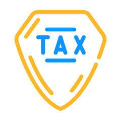 protection tax color icon vector. protection tax sign. isolated symbol illustration