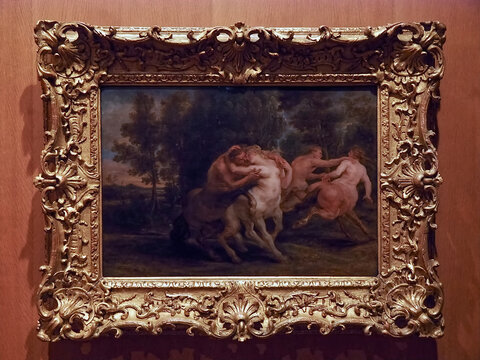 Art collection Inside Calouste Gulbenkian museum in Lisbon - Rubens The Lovers of the Centaurs