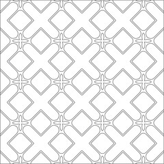 Vector pattern with symmetrical elements . Repeating geometric tiles from striped elements. black patterns.