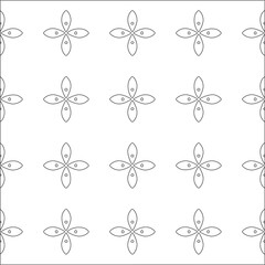 Vector pattern with symmetrical elements . Repeating geometric tiles from striped elements. black patterns.