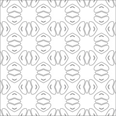 Vector pattern with symmetrical elements . Repeating geometric tiles from striped elements. black patterns.