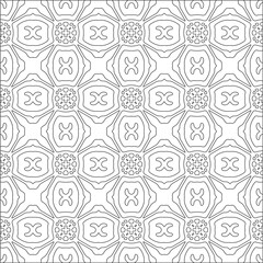 Vector pattern with symmetrical elements . Repeating geometric tiles from striped elements. black patterns.