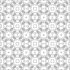 Vector pattern with symmetrical elements . Repeating geometric tiles from striped elements. black patterns.