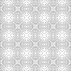 Vector pattern with symmetrical elements . Repeating geometric tiles from striped elements. black patterns.