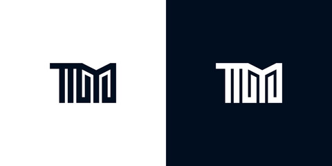 Minimal creative initial letters TM logo