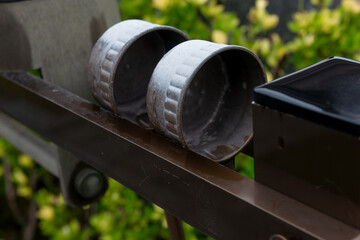 手桶とひしゃく　墓地