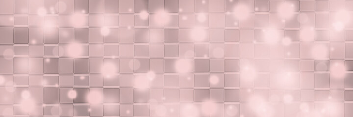 beautiful soft nude and dusky pink background with many small cubes and bokeh circles