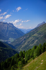 Wonderful panoramic view over the mountains in the Austrian Alps - travel photography
