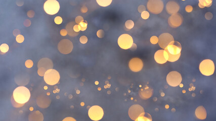 abstract background of glitter vintage lights - de-focused. Banners with Christmas lights and decorations - Christmas garland made of bokeh lights