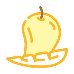 mango fruit color icon vector. mango fruit sign. isolated symbol illustration