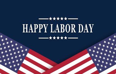 Happy Labor Day background with USA flag	