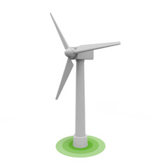 Generates energy with the force of the wind. Wind energy. Wind turbine. Renewable energy.