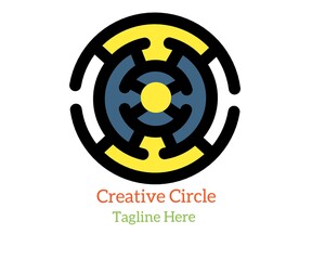 Creative circle symbol icon for brand name