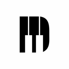 keyboard icon formed from letter D