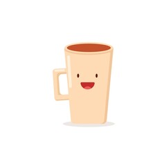 Сool fun mug smiling. Vector illustration