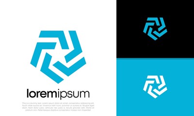 Innovative high tech star logo template. Technology Logo. Hexa Tech. Hexagon logo design.	