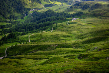 Wonderful landscape of Timmelsjoch mountain range in the Austrian Alps - travel photography