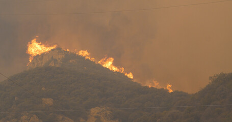 Woolsey Fire, Malibu California Post fire Burnt Mountains
