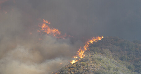 Woolsey Fire, Malibu California Post fire Burnt Mountains
