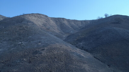 
Woolsey Fire, Malibu California Post fire Burnt Mountains
